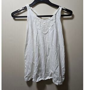 PLACE White Cotton Boho Tank Top for Girls Size 14 XL ~ Great Summer Casual